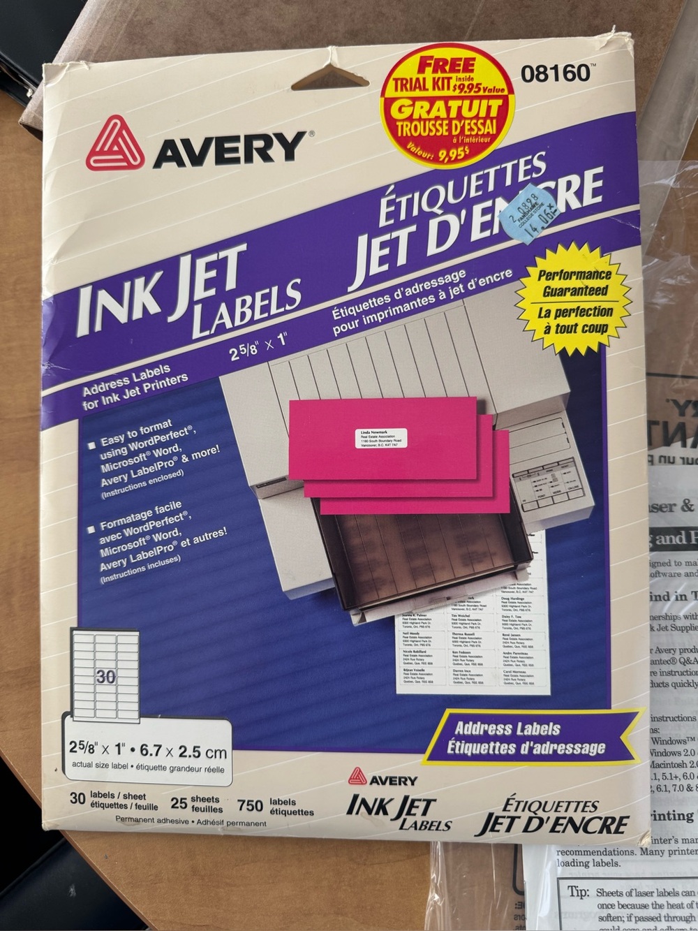 Avery Ink Jet address Labels - White